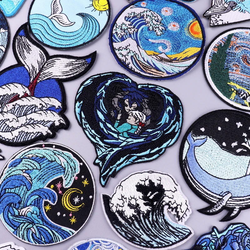 Japan Anime/Van Gogh Patch Iron On Patches On Clothes Kanagawa Waves Embroidered Patches For Clothing DIY Stripe Badges Stickers
Japan Anime/Van Gogh Patch Iron On Patches On Clothes Kanagawa Waves Embroidered Patches For Clothing DIY Stripe Badges Stickers