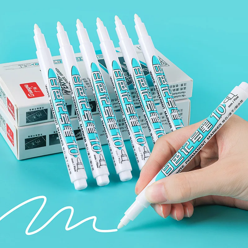 12Pcs/box Oily White Marker Pen Graffiti Pens Waterproof Permanent Gel Pencil Tire Painting Notebook Tyre Tread Environmental
12Pcs/box Oily White Marker Pen Graffiti Pens Waterproof Permanent Gel Pencil Tire Painting Notebook Tyre Tread Environmental