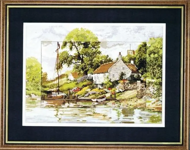 

Rural Wharf 47-37 DIY Cross Stitch Kit Packages Counted Needlework homefun Kits New Pattern