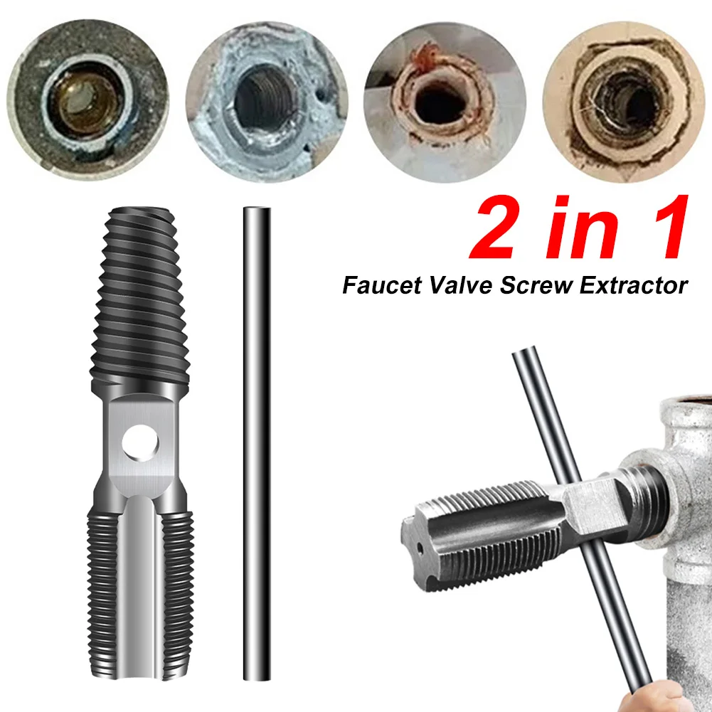 2in1 Faucet Valve Screw Extractor Kit Broken Damaged Wire Bolt Screw Drill Bits Remover Tools 1/2'' 3/4'' Multif Extractor Tools
2in1 Faucet Valve Screw Extractor Kit Broken Damaged Wire Bolt Screw Drill Bits Remover Tools 1/2'' 3/4'' Multif Extractor Tools
