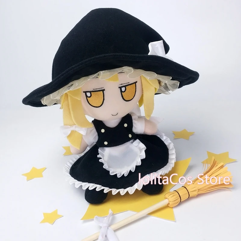 

Японское аниме проект TouHou Kirisame Marisa Косплей милая Кукла Плюшевая набивная Подушка Сидящая мальчик девочка рождественские подарки