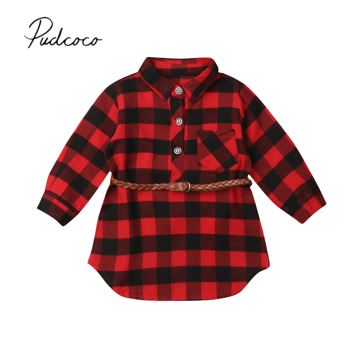 2019 Brand New Christmas Infant Kid Baby Girl Long Shirt Dress Tops Long Sleeve Red Plaid Straight Knee-Length Dress +Belt 0-5Y
2019 Brand New Christmas Infant Kid Baby Girl Long Shirt Dress Tops Long Sleeve Red Plaid Straight Knee-Length Dress +Belt 0-5Y