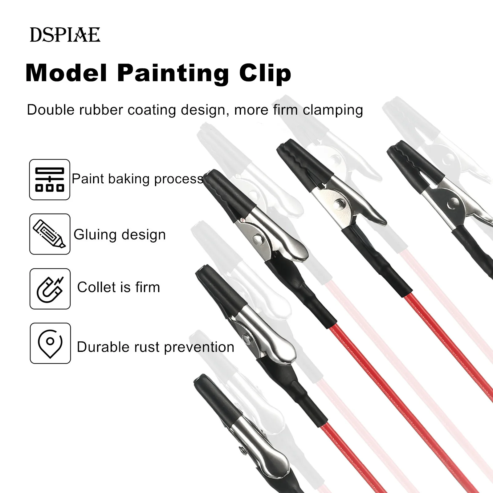 DSPIAE MPC-20 Model Painting Clip DIY model makeover spray painted alligator clamps 20 Pcs
DSPIAE MPC-20 Model Painting Clip DIY model makeover spray painted alligator clamps 20 Pcs