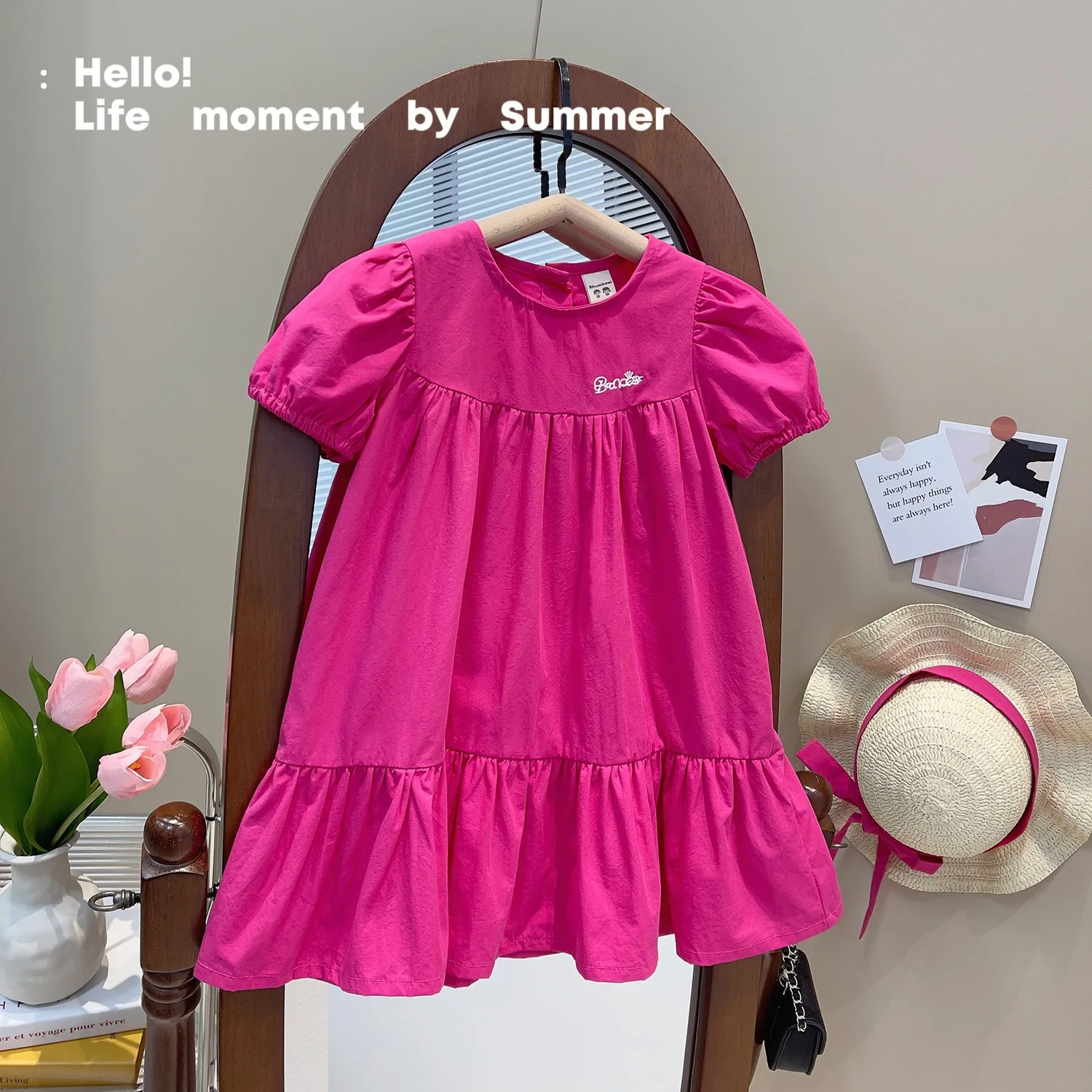 Bubble Sleeve Princess Dress Summer Dress Korean Style Solid Color Girls Dress Cute Short Sleeve Kids Dresses for Girls Vestido
Bubble Sleeve Princess Dress Summer Dress Korean Style Solid Color Girls Dress Cute Short Sleeve Kids Dresses for Girls Vestido