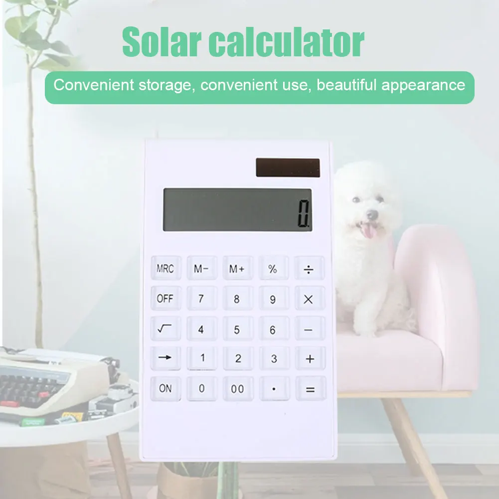 

Calculators Portable Solar Powered Calculator Screen 12 Digit Large LCD Display for Office Daily Use Calculators H-best