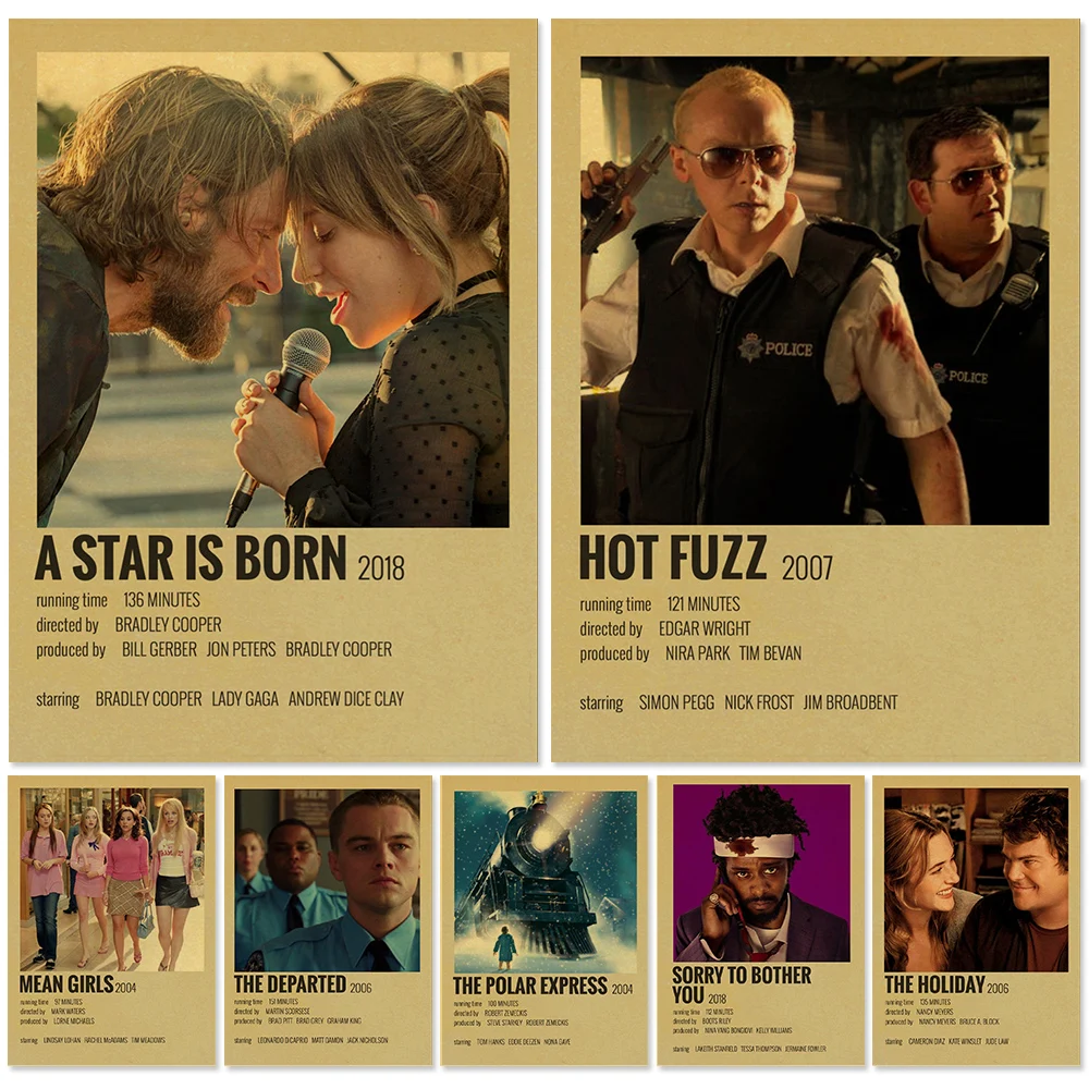 Vintage Classic Movie Kraft Paper Posters Mean Girls Hot Fuzz A Star Is Born Retro Home Wall Decor Poster Art Painting Pictures
Vintage Classic Movie Kraft Paper Posters Mean Girls Hot Fuzz A Star Is Born Retro Home Wall Decor Poster Art Painting Pictures