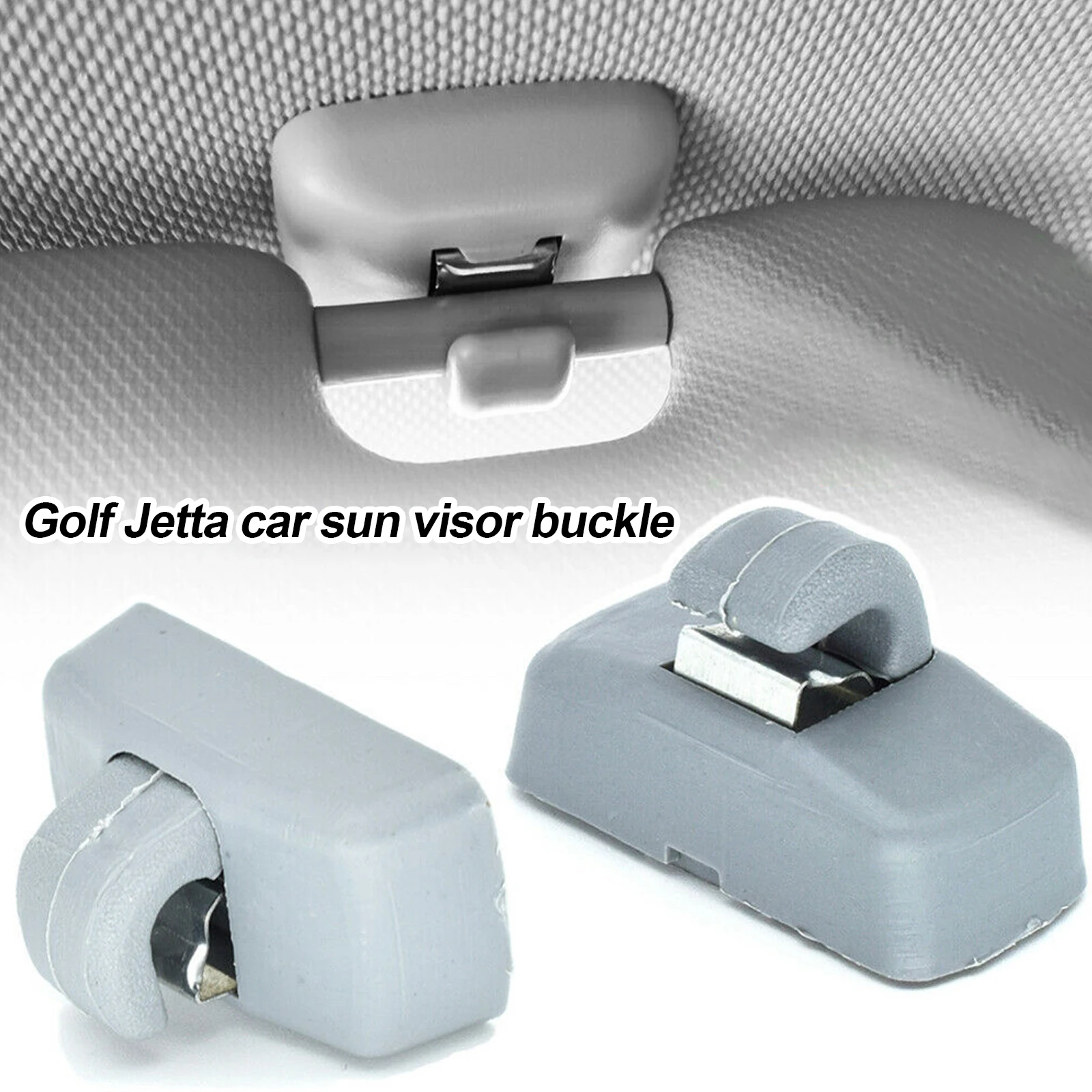 

2pcs Sun Visor Clip For VW Amarok Beetle Bora Transporter T4 T5 T6 For Passat B5 Saveiro Sharan Golf 4 Touran EOS Caddy