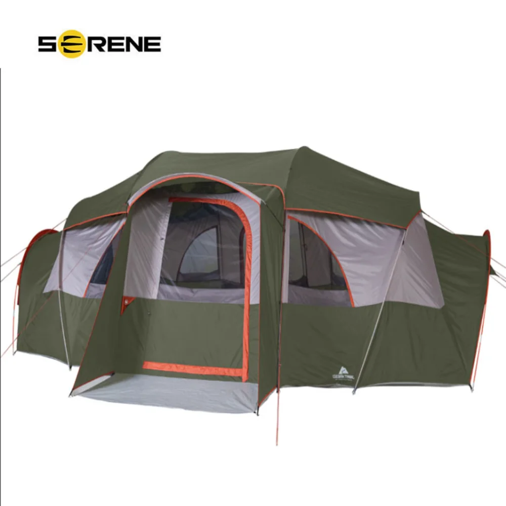 

Ozark Trail Hazel Creek 18-Person Cabin Tent, with 3 Covered Entrances tents outdoor camping ultralight tent US(Origin)