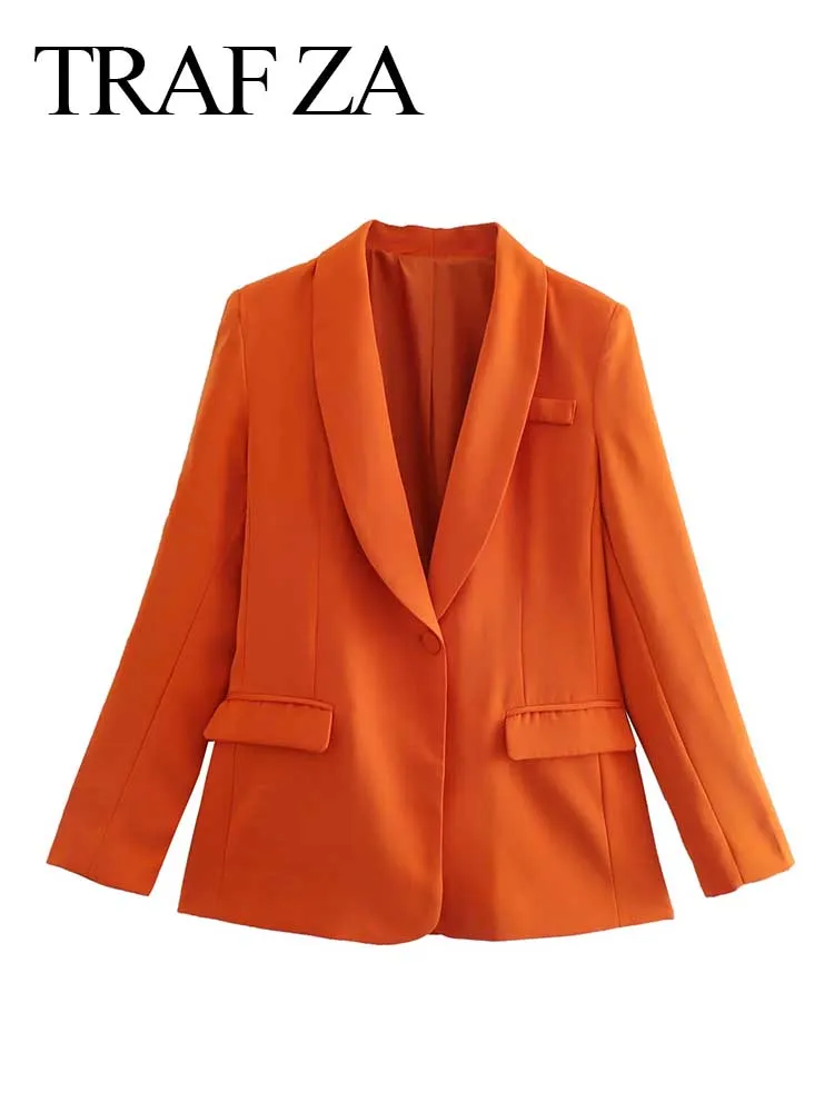 TRAF ZA Solid Color High-end Elegant All-match Lady Suit Jacket Commuter Office Temperament Loose Comfortable Women Clothing
TRAF ZA Solid Color High-end Elegant All-match Lady Suit Jacket Commuter Office Temperament Loose Comfortable Women Clothing