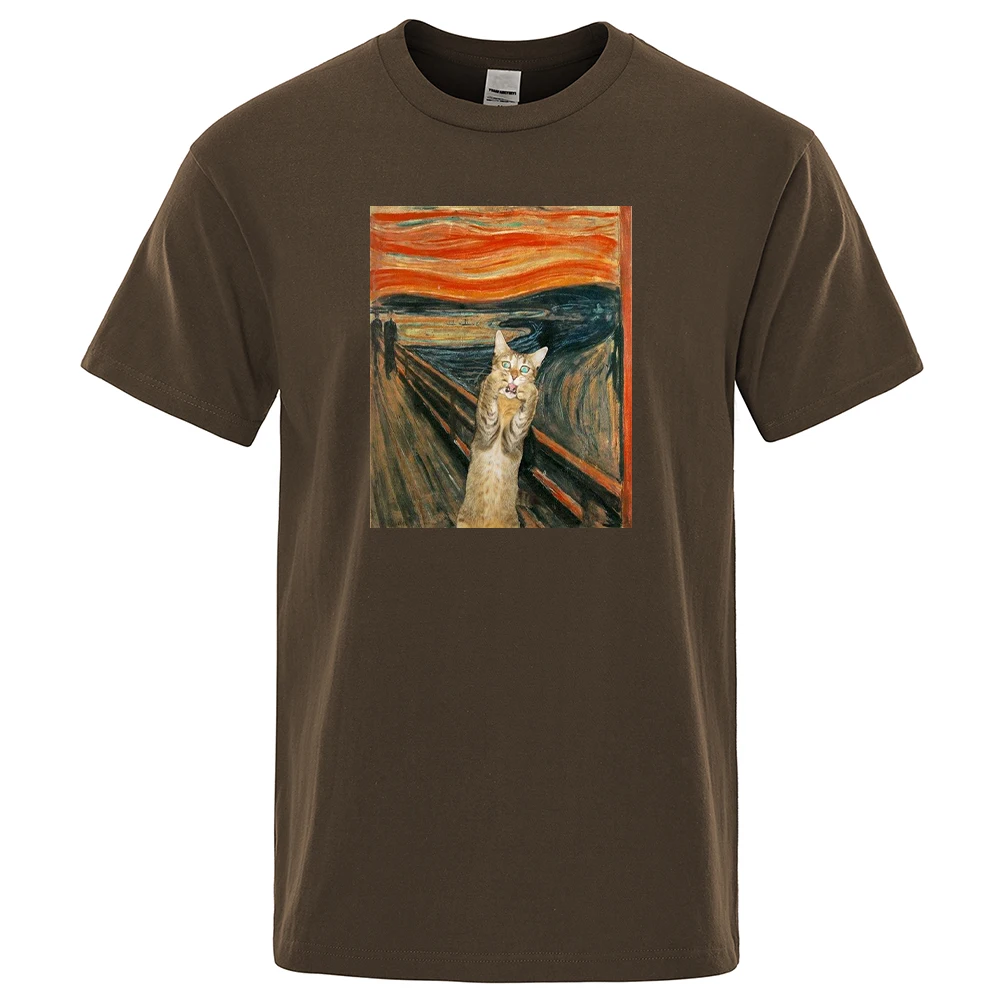 Футболка мужская с принтом «реторт» и изображением кота 
Футболка мужская с принтом «реторт» и изображением кота