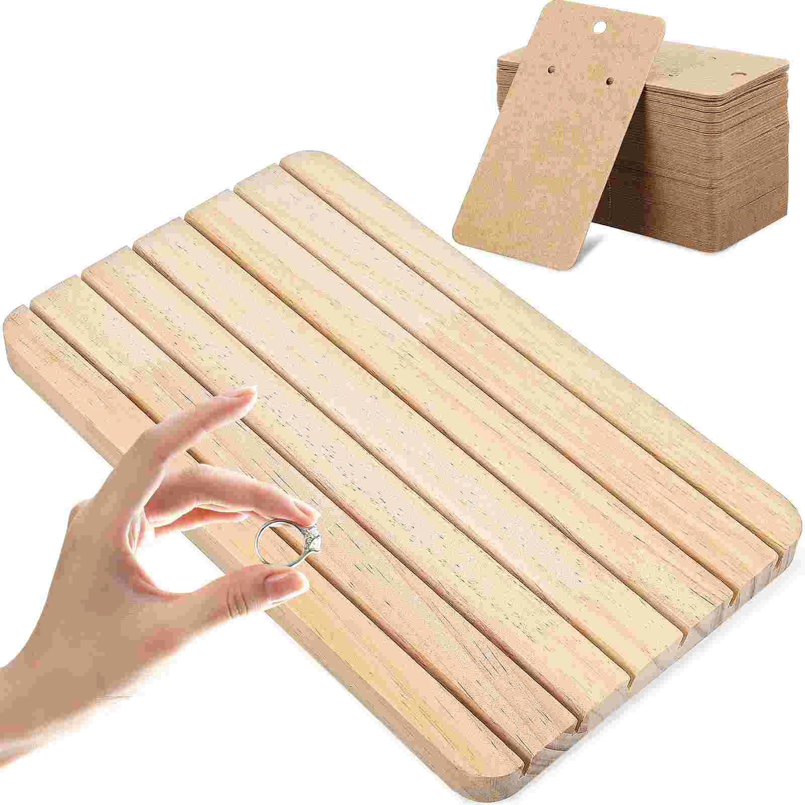 Wooden Earring Display Stand Earring Display Rack Earring Jewelry Holder with 100 Pcs Earring Cards for Selling Personal Storage
Wooden Earring Display Stand Earring Display Rack Earring Jewelry Holder with 100 Pcs Earring Cards for Selling Personal Storage