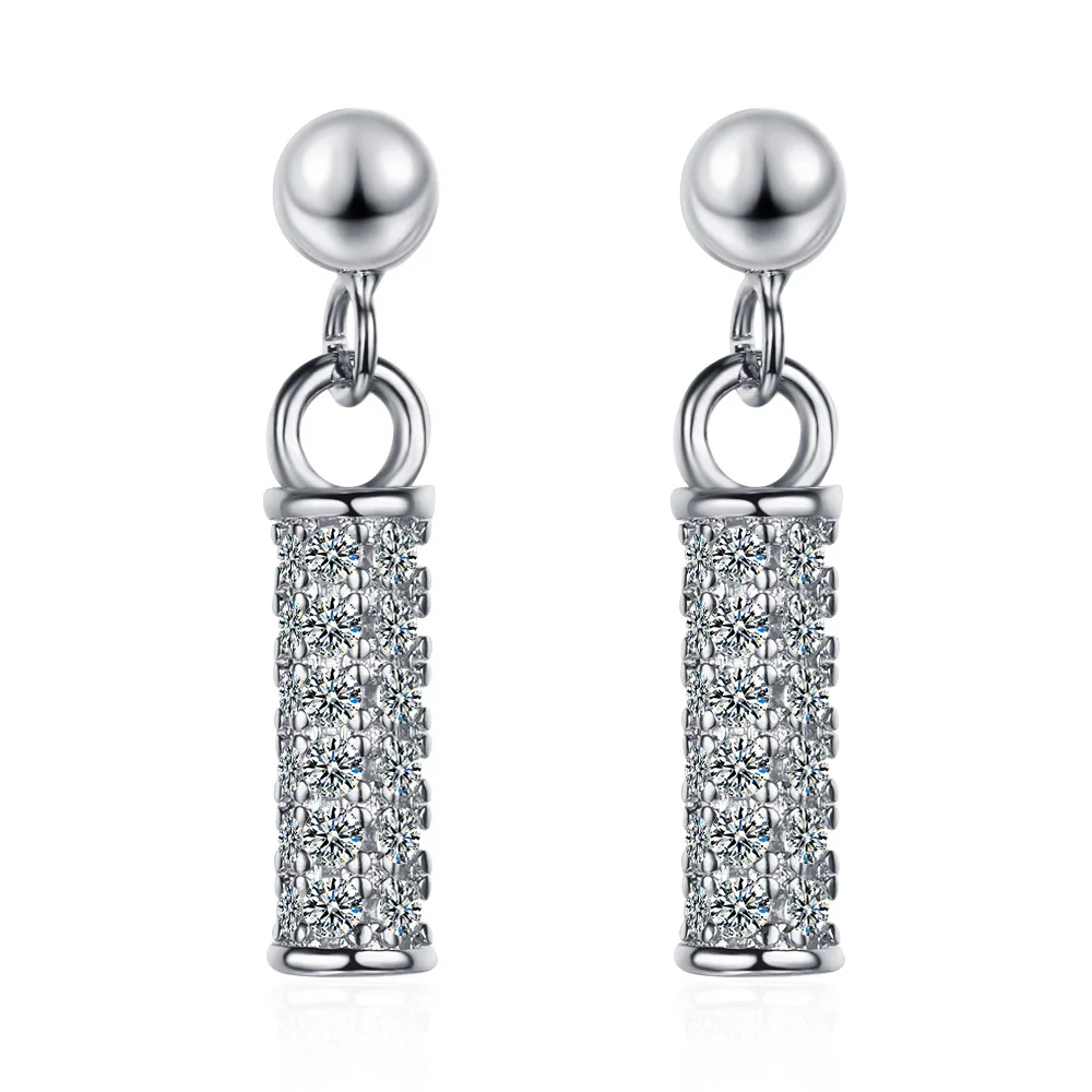 Genuine 925 Sterling Silver Diamond Earring Females Fine Aretes De Mujer Orecchini Drop Earrings Diamond Gemstone for Women
Genuine 925 Sterling Silver Diamond Earring Females Fine Aretes De Mujer Orecchini Drop Earrings Diamond Gemstone for Women