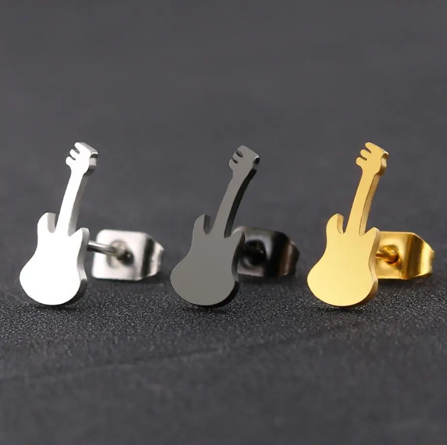 Stainless Steel Music Instrument Guitar Stud Earrings for Women Girl Earing Musical Stud Oorbellen Homme Femme Bijoux
Stainless Steel Music Instrument Guitar Stud Earrings for Women Girl Earing Musical Stud Oorbellen Homme Femme Bijoux
