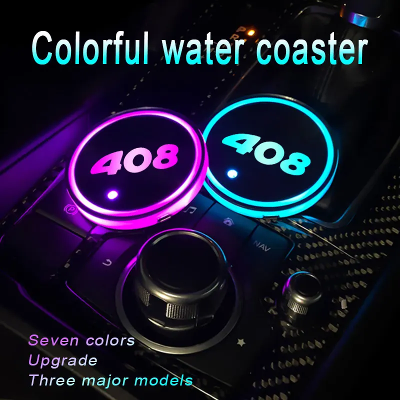 2 Pcs Led Atmosphere Light 7 Colors Luminous Coasters Cup Holder For Peugeot 408 2010 2011-2018 2019 2020 Logo Auto Accessories 
2 Pcs Led Atmosphere Light 7 Colors Luminous Coasters Cup Holder For Peugeot 408 2010 2011-2018 2019 2020 Logo Auto Accessories