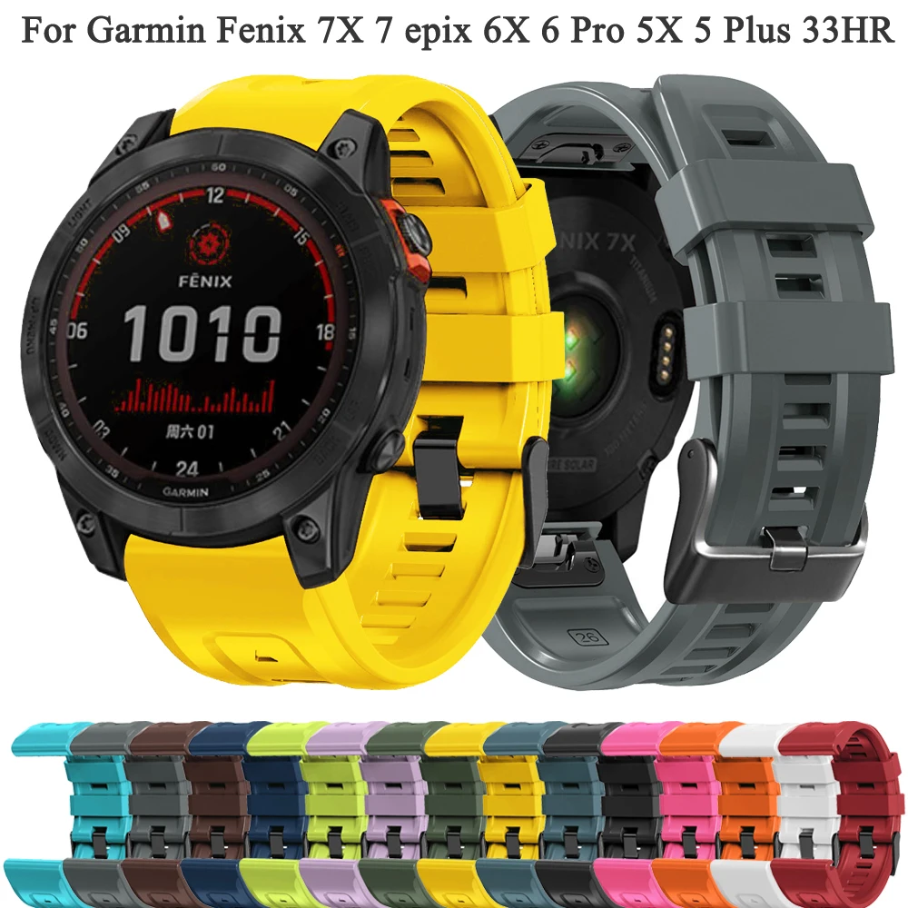 Silicone Band For Garmin Fenix 7 7X epix 6 6X Pro 5 5X Plus 3 3HR 945 Wristbands 22 26mm Strap Fenix 7X 7 Smart Watch Watchbands
Silicone Band For Garmin Fenix 7 7X epix 6 6X Pro 5 5X Plus 3 3HR 945 Wristbands 22 26mm Strap Fenix 7X 7 Smart Watch Watchbands