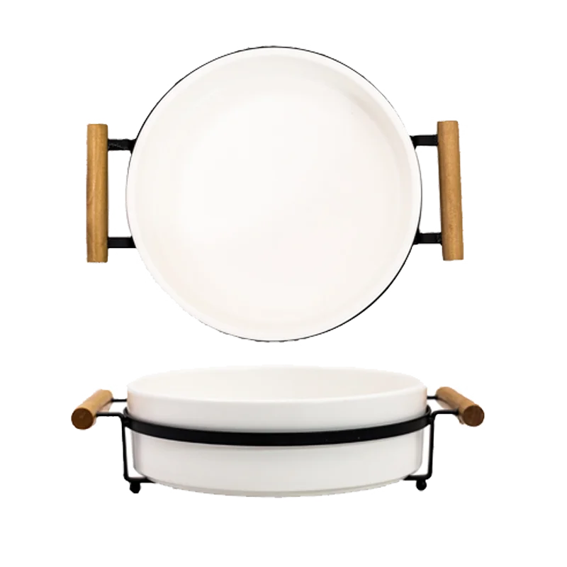 New Product Custom Western Big Ceramic Bowl Cereal Restaurant Hotel Salad Bowl With Wooden Handle Metal Stand
New Product Custom Western Big Ceramic Bowl Cereal Restaurant Hotel Salad Bowl With Wooden Handle Metal Stand