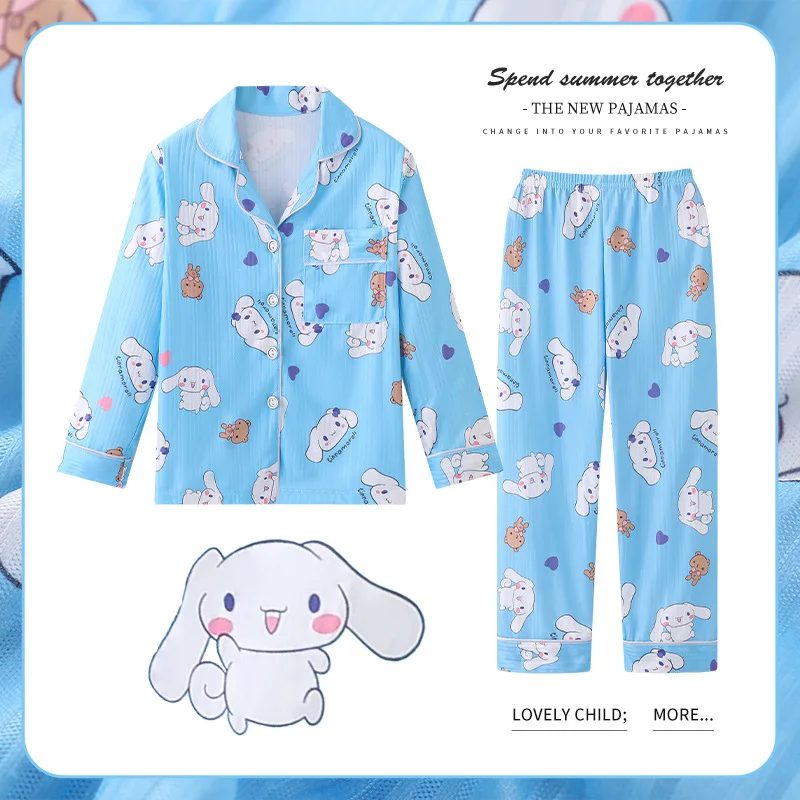 Sanrio Anime Kuromi Melody Cinnamoroll Kids Pyjamas Cartoon Long-Sleeved Trousers Boys Girls Clothing Baby Pajamas Sleepwear 
Sanrio Anime Kuromi Melody Cinnamoroll Kids Pyjamas Cartoon Long-Sleeved Trousers Boys Girls Clothing Baby Pajamas Sleepwear