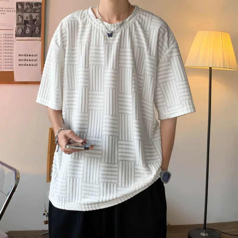 Summer Black White Short Sleeve T-Shirt Men's Fashion Retro O-Neck T Shirt Men Korean Loose Pullover TShirt Mens Top M-2XL
Summer Black White Short Sleeve T-Shirt Men's Fashion Retro O-Neck T Shirt Men Korean Loose Pullover TShirt Mens Top M-2XL