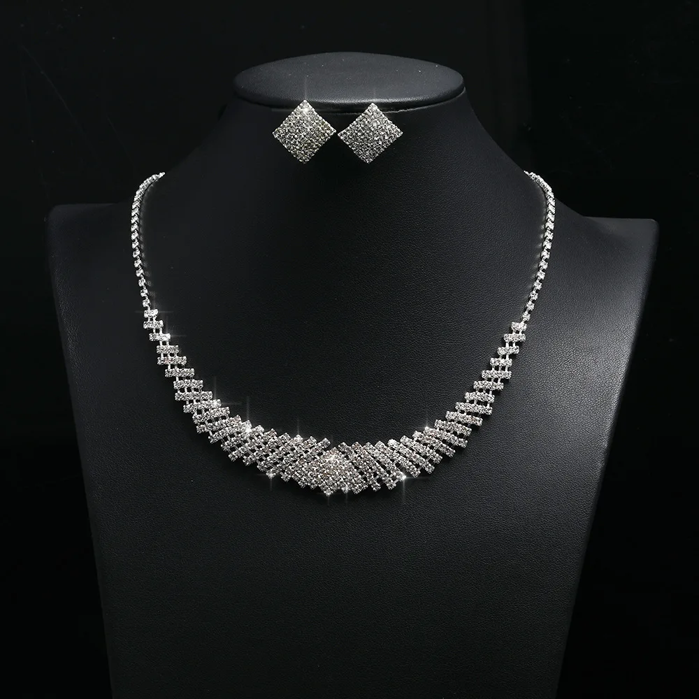 Bridal Zircon Sliver Necklaces For Women Sliver Earrings European American Luxury Jewelry Sets Fashionable Wedding Jewelry Sets
Bridal Zircon Sliver Necklaces For Women Sliver Earrings European American Luxury Jewelry Sets Fashionable Wedding Jewelry Sets