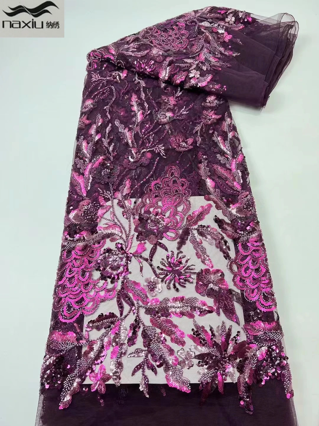 Madison High Quality Fashion French Tulle Lace Fabric African Nigerian Sequins And Beaded Lace Fabric For Wedding Dress Party 
Madison High Quality Fashion French Tulle Lace Fabric African Nigerian Sequins And Beaded Lace Fabric For Wedding Dress Party