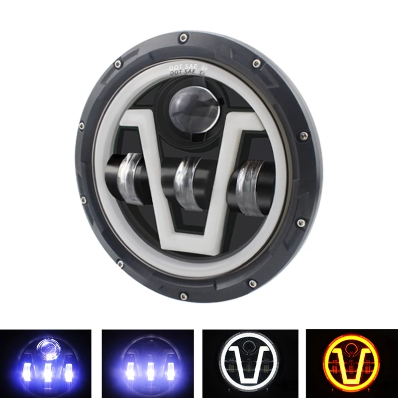 2022 New 7inch Black Remote RGB LED Halo Headlights for jeep Wrangler 8000lm Hi/lo Beam
2022 New 7inch Black Remote RGB LED Halo Headlights for jeep Wrangler 8000lm Hi/lo Beam