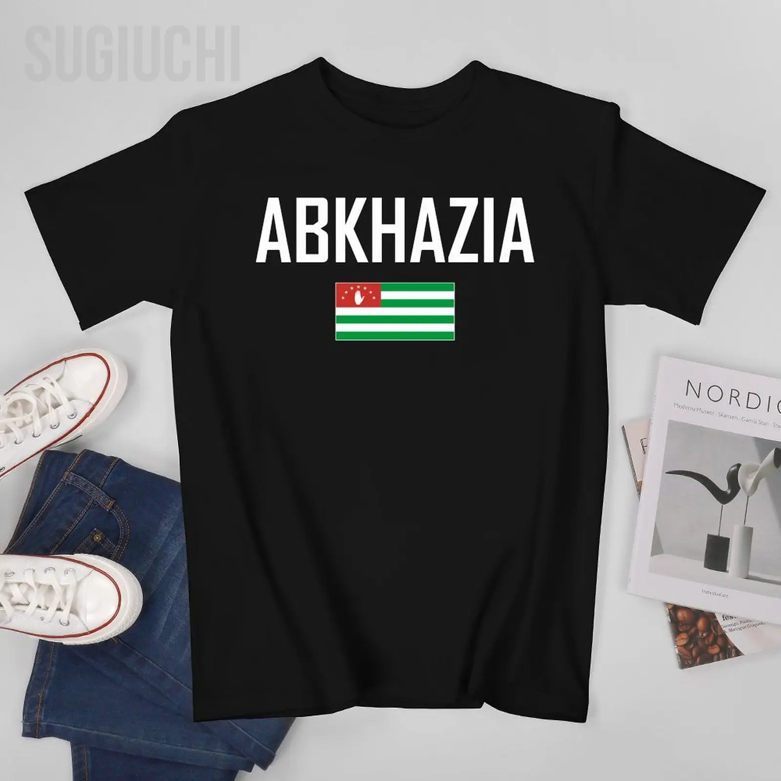 Unisex Men Tshirt Republic of Abkhazia Flag And Font Tees T-Shirt O-neck T Shirts Women Boys 100% Cotton Clothing More Color
Unisex Men Tshirt Republic of Abkhazia Flag And Font Tees T-Shirt O-neck T Shirts Women Boys 100% Cotton Clothing More Color