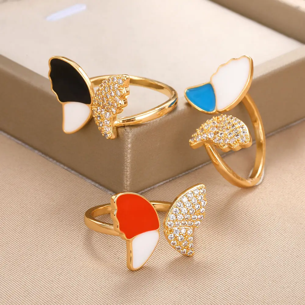 Zircon Butterfly Rings For Women Luxury Shiny Adjustable Ring Wedding Party Jewelry Gift Accessories Wholesale
Zircon Butterfly Rings For Women Luxury Shiny Adjustable Ring Wedding Party Jewelry Gift Accessories Wholesale