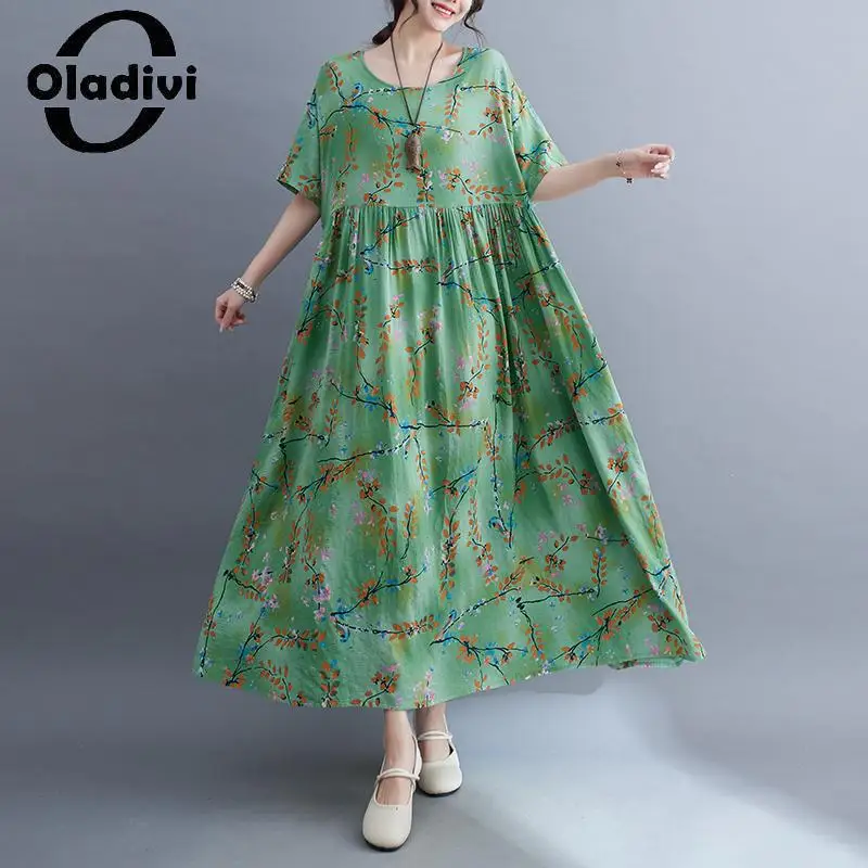 Oladivi Fashion Printed Women Bohemian Beach Dress 2023 Summer New Short Sleeve Long Dresses Ladies Oversized Clothing Robe 9279
Oladivi Fashion Printed Women Bohemian Beach Dress 2023 Summer New Short Sleeve Long Dresses Ladies Oversized Clothing Robe 9279