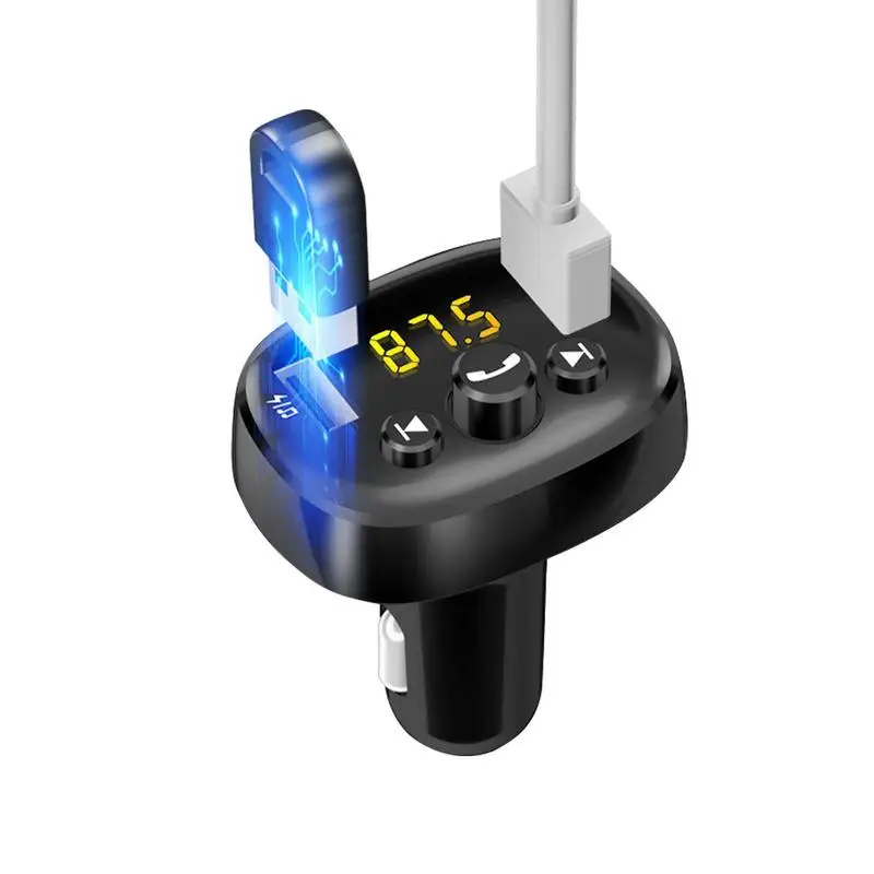

FM Transmitter Wireless Blue Tooth Car Adapter Music Player For Car Lossless Audio Decoding Multiple Protection Blue Tooth