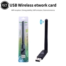 MT7601 RTL8188 Wireless Network Card 450Mbps Mini USB WiFi Adapter LAN Wi-Fi Receiver Dongle Antenna 802.11 b/g/n for PC Windows