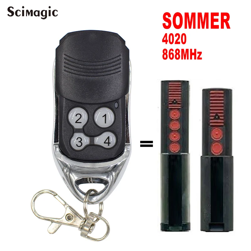 Передатчик Sommer 868 МГц совместимый пульт дистанционного управления Замена 4020 4026 4-канальный
Передатчик Sommer 868 МГц совместимый пульт дистанционного управления Замена 4020 4026 4-канальный
