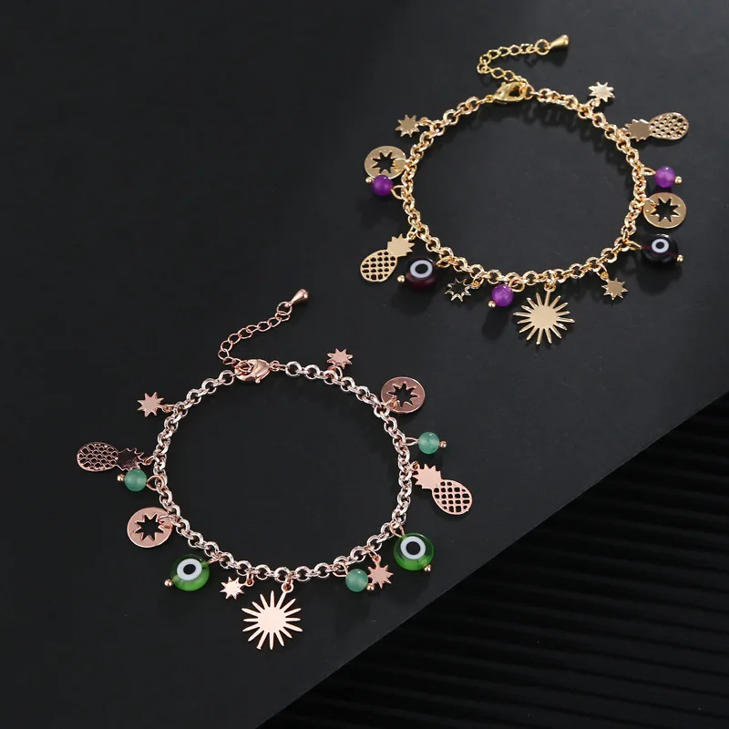 Devil's Eye Inlaid Fruit Pattern Gold Ladies Bracelet Boho Style Party Female Charm Jewelry Hand Accessories
Devil's Eye Inlaid Fruit Pattern Gold Ladies Bracelet Boho Style Party Female Charm Jewelry Hand Accessories
