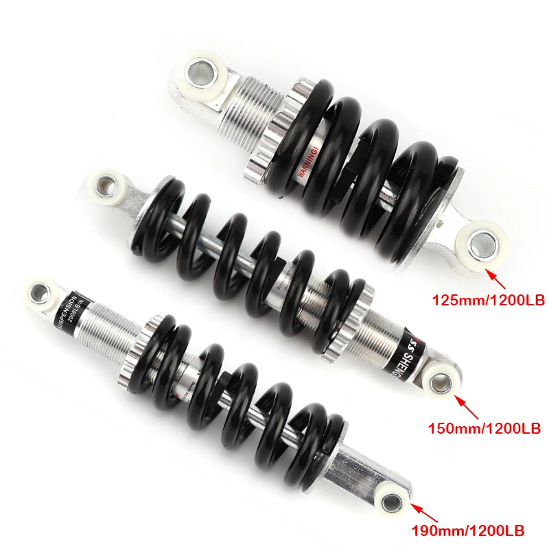 125MM 150MM 190MM 1200LBS 47cc 49CC Super Minimoto ATV Electric Scooter Mini Pocket Bike Rear Shock
125MM 150MM 190MM 1200LBS 47cc 49CC Super Minimoto ATV Electric Scooter Mini Pocket Bike Rear Shock