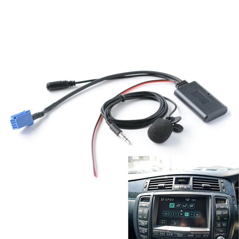 

Автомобильный Bluetooth 5,0 Aux кабель для микрофона, свободные руки, адаптер для вызова для Toyota Crown Lexus GRS182