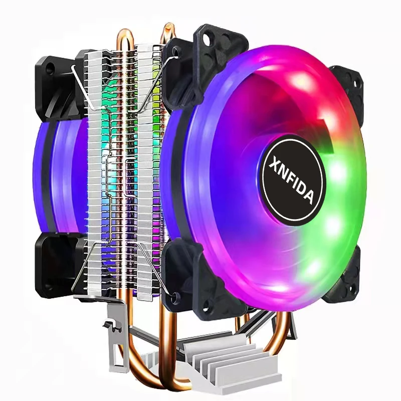 CPU Cooler 2 Heat Pipe Tower RGB Pin CPU Cooling Fan Heatsink for Intel LGA 775 1150 1155 AMD AM2 AM3 AM4
CPU Cooler 2 Heat Pipe Tower RGB Pin CPU Cooling Fan Heatsink for Intel LGA 775 1150 1155 AMD AM2 AM3 AM4