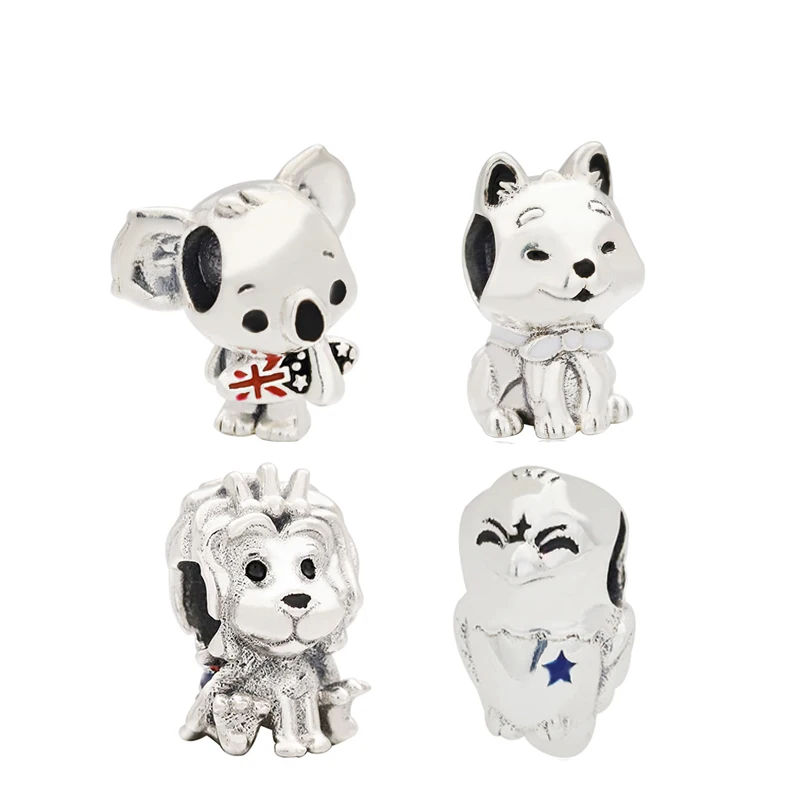 

2020 новый 925 серебряный Akita Inu собака лысой Орел Way Union Джек Лев серфинг коала Шарм бусины для женщин оригинальный DIY браслет