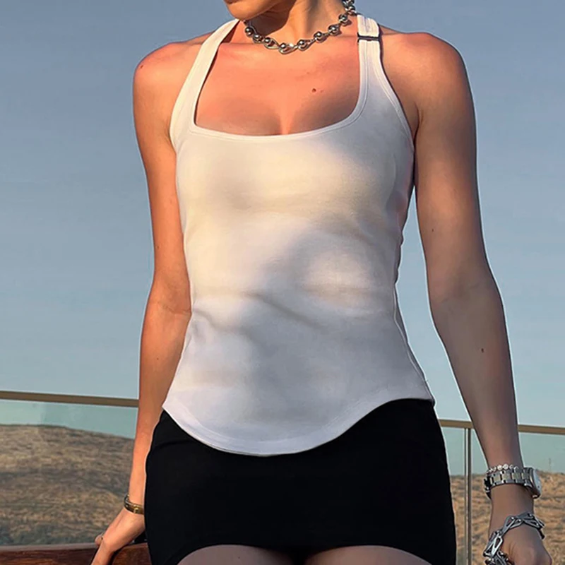 PASSIONNÉ White Women Vest Halter U-neck Backless Slim Irregular Hem Female Camis Hotsweet Style 2023 Summer Fashion New
PASSIONNÉ White Women Vest Halter U-neck Backless Slim Irregular Hem Female Camis Hotsweet Style 2023 Summer Fashion New