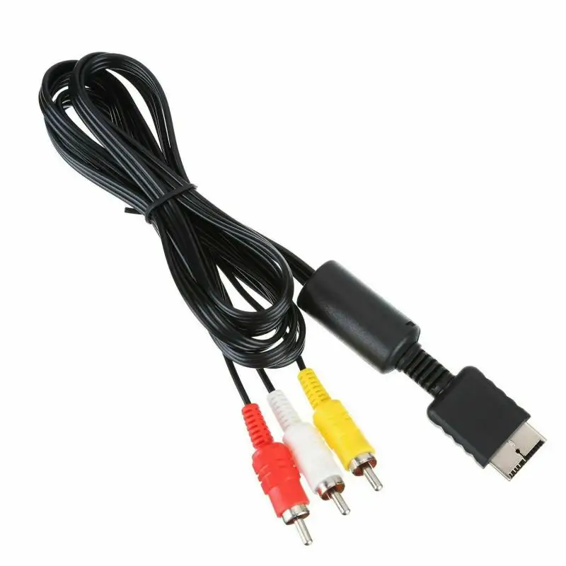 

6Ft AV Cable For PS2 PS1 PS3, AV To RCA Composite Audio Video TV Cord Compatible With Playstation 1 2 3 Game Console