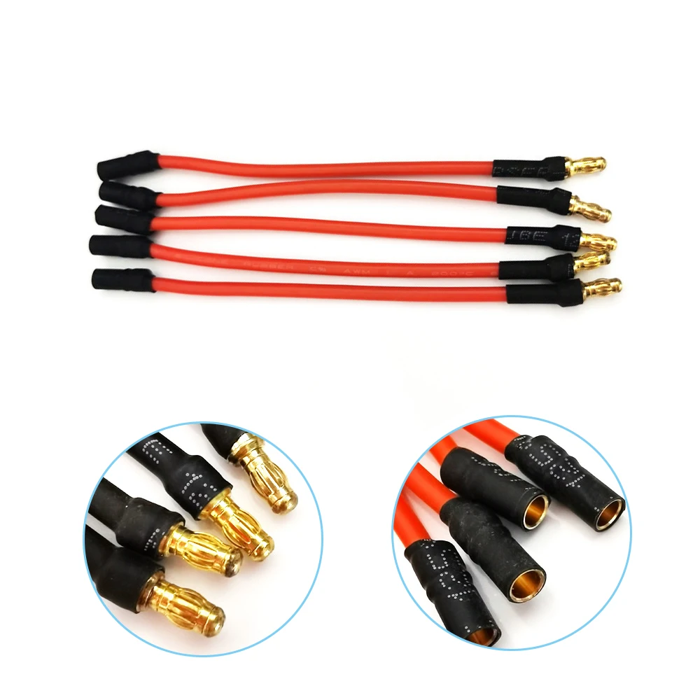 

16AWG Silicone Extension Wire 3pcs 3.5mm Banana Connector 10cm 25cm 30CM for RC Drone Motor ESC DIY Parts