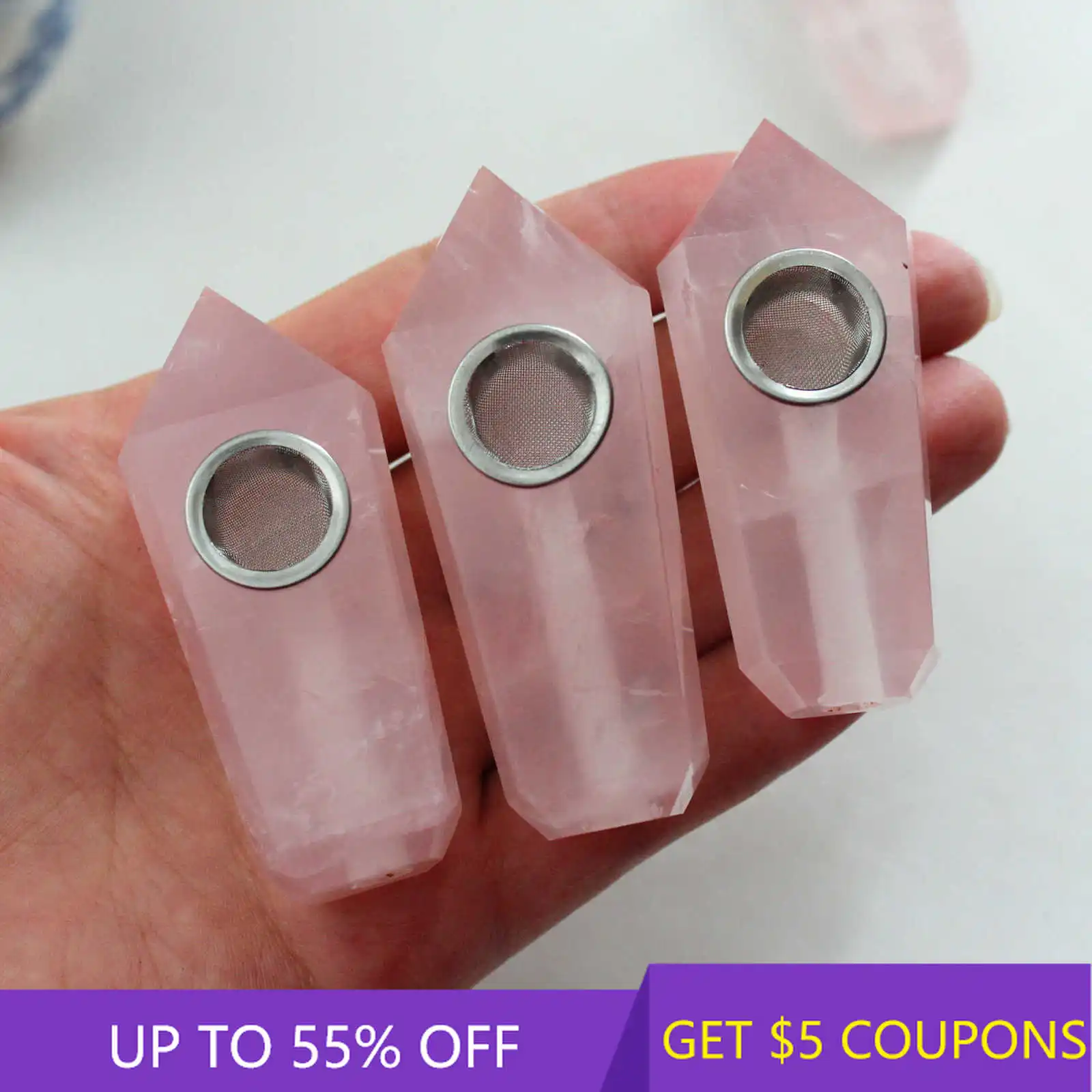 Natural Pink Rose Quartz Crystal Point Wand Smoking Pipe Reiki Healing Stone Mineral Rock Obelisk Gemstone Pipes W/ Carb Hole
Natural Pink Rose Quartz Crystal Point Wand Smoking Pipe Reiki Healing Stone Mineral Rock Obelisk Gemstone Pipes W/ Carb Hole
