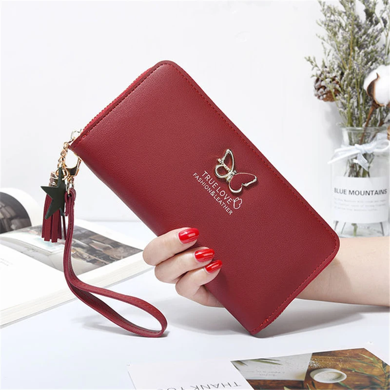 Fashion Butterfly Women Wallet Wrist Handle Phone Case Long Section Money Pocket Pouch Handbag Women's Purse Card Holders 2022
Fashion Butterfly Women Wallet Wrist Handle Phone Case Long Section Money Pocket Pouch Handbag Women's Purse Card Holders 2022