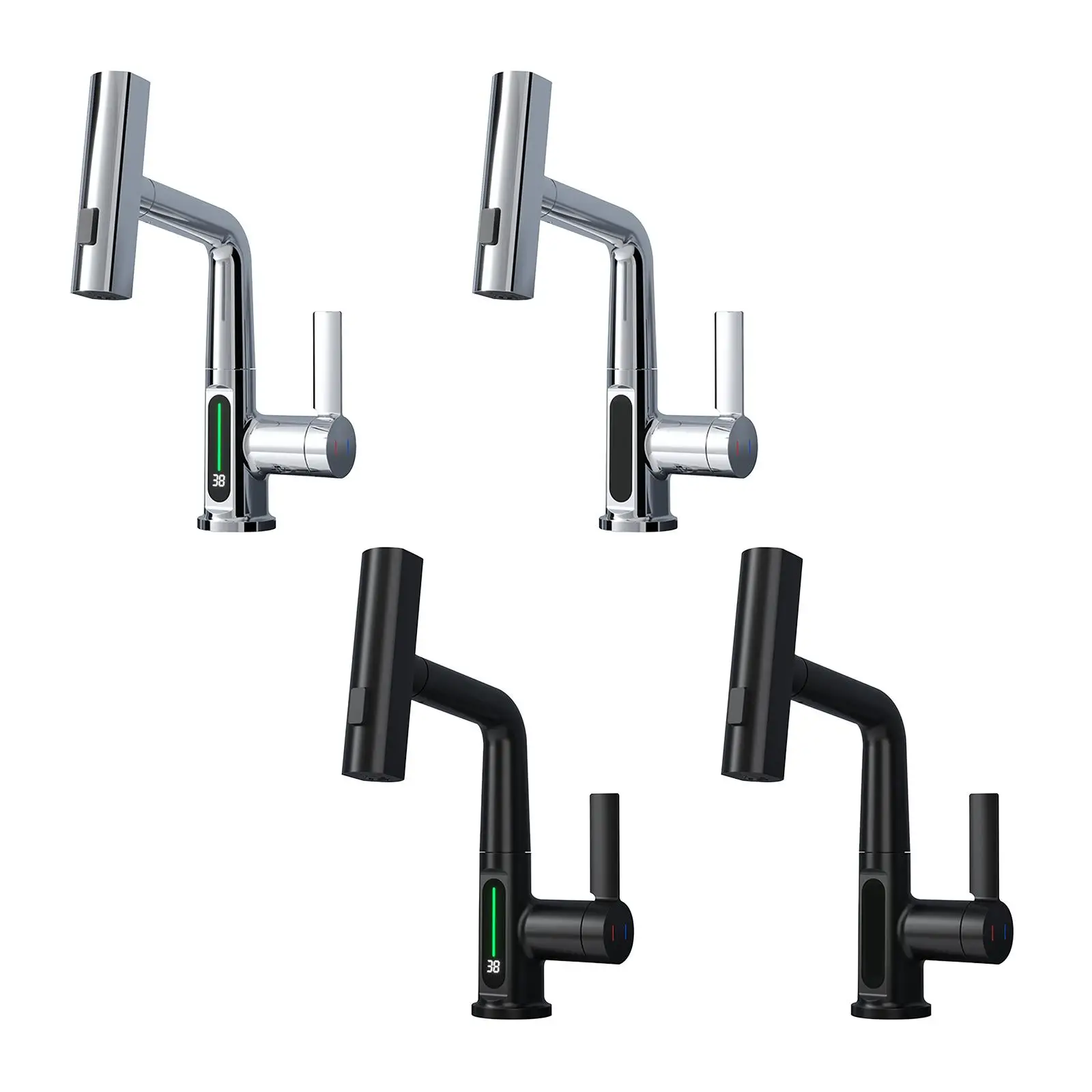 Kitchen Faucet with Pull Down Sprayer Adjustable Faucet Flexible Bathroom Basin Faucet for RV Household Sink Farmhouse Bathroom
Kitchen Faucet with Pull Down Sprayer Adjustable Faucet Flexible Bathroom Basin Faucet for RV Household Sink Farmhouse Bathroom