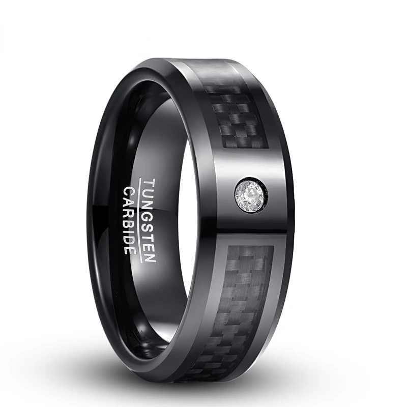 Black Carbon Fiber Oblique Angle Tungsten Steel Men Electroplated Polished Crystal Wedding band Female Jewelry hot sell
Black Carbon Fiber Oblique Angle Tungsten Steel Men Electroplated Polished Crystal Wedding band Female Jewelry hot sell