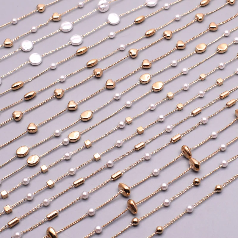 Metal Copper Link Imitation Pearl CCB Heart Star Beads Link Chain For Jewelry Making DIY Accessories Anklet Necklaces Bracelet
Metal Copper Link Imitation Pearl CCB Heart Star Beads Link Chain For Jewelry Making DIY Accessories Anklet Necklaces Bracelet