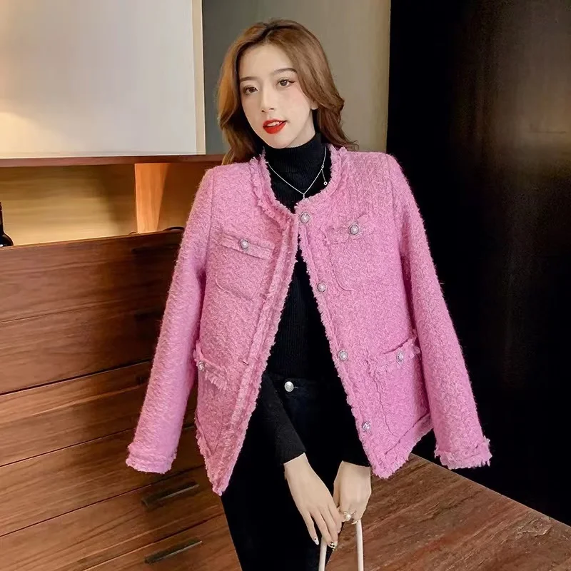 

Down Lining Thickened Small Fragrant Wind Jacket Women Winter New Temperament Casual Warm Long-sleeved Top Coat Women Clothes