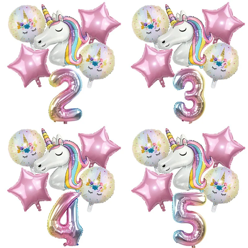 6 Pcs/Set Cartoon Unicorn Themed Rainbow Aluminum Film Number Balloons Kids Birthday Party Decorations Girl Gift Toy Baby Shower
6 Pcs/Set Cartoon Unicorn Themed Rainbow Aluminum Film Number Balloons Kids Birthday Party Decorations Girl Gift Toy Baby Shower