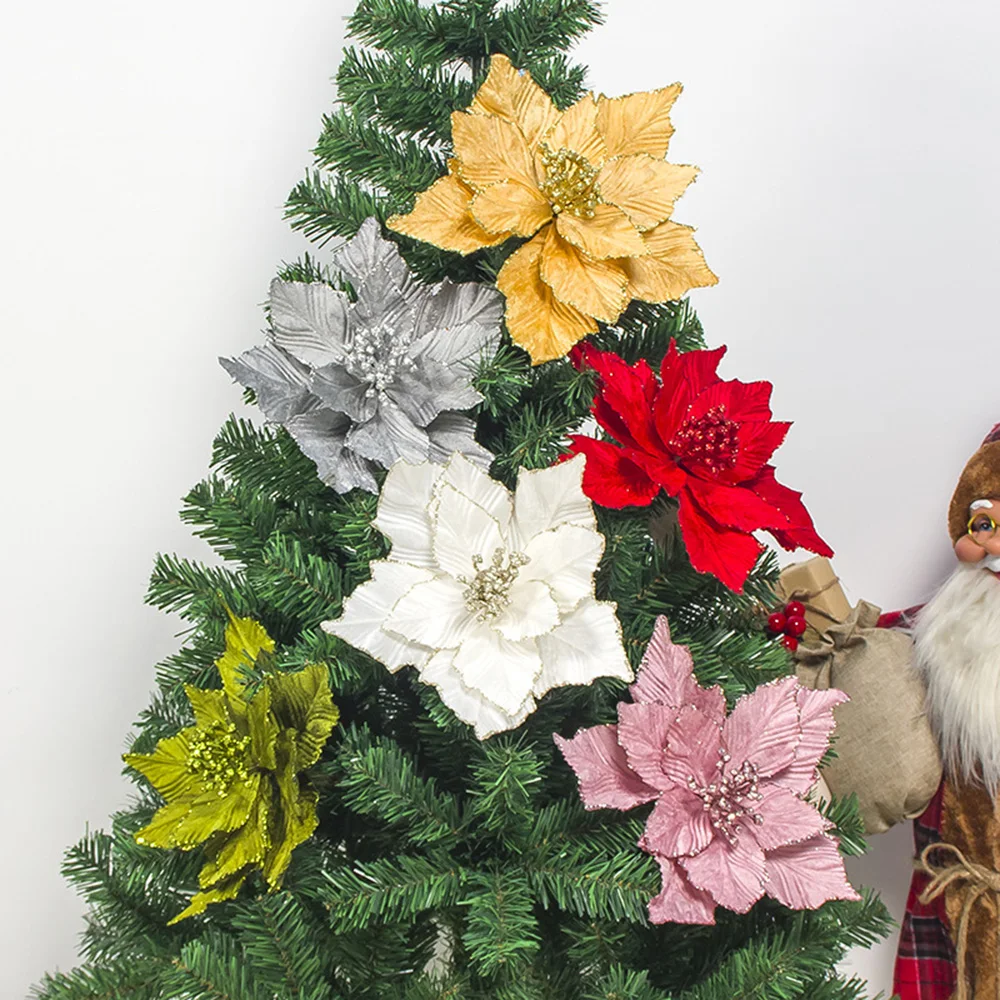 28*24cm Christmas Tree Decoration Artifical Christmas Flowers Decorations For Home Fake Flowers Xmas Ornaments New Year Decor
28*24cm Christmas Tree Decoration Artifical Christmas Flowers Decorations For Home Fake Flowers Xmas Ornaments New Year Decor