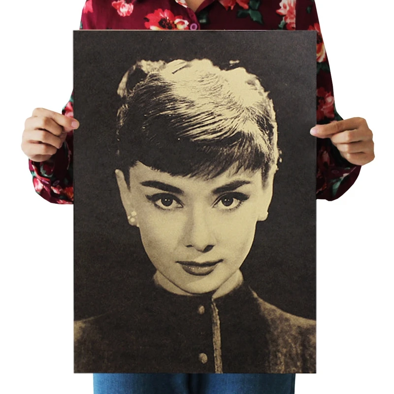 Classic film Audrey Hepburn series nostalgic kraft paper posters home bedroom wall decoration painting core cafe decoration
Classic film Audrey Hepburn series nostalgic kraft paper posters home bedroom wall decoration painting core cafe decoration