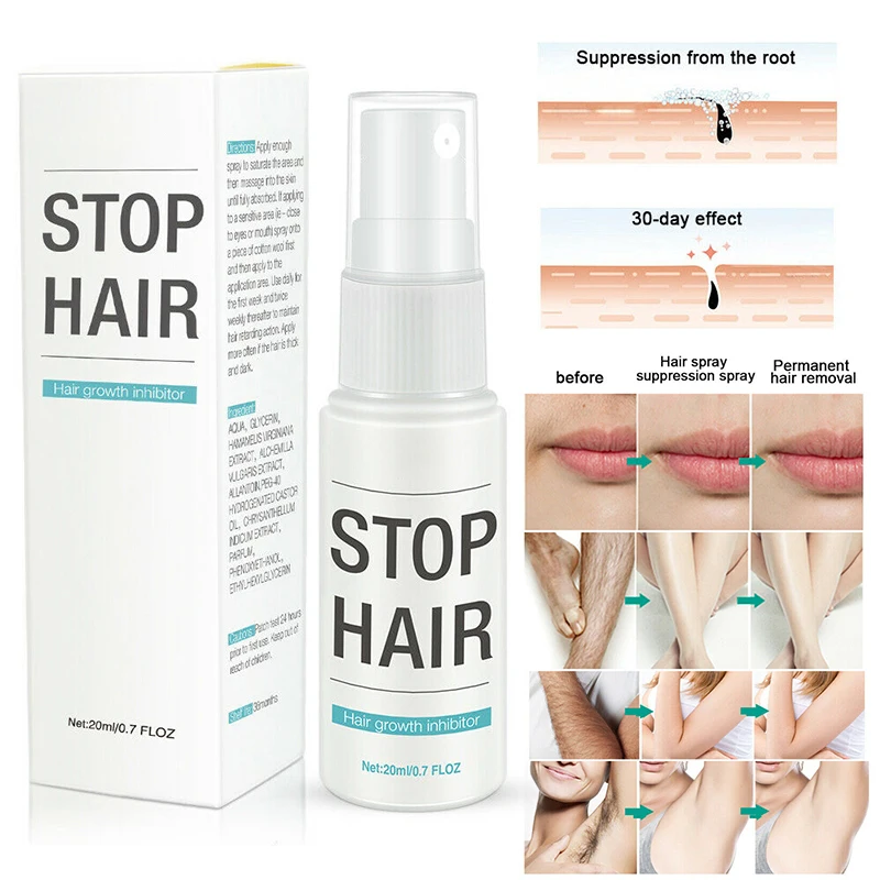 20ml Hair Growth Inhibitor Spray Body Hair Removal Liquid Treatment Legs Body Armpit Painless Removing Suppression Liquid
20ml Hair Growth Inhibitor Spray Body Hair Removal Liquid Treatment Legs Body Armpit Painless Removing Suppression Liquid