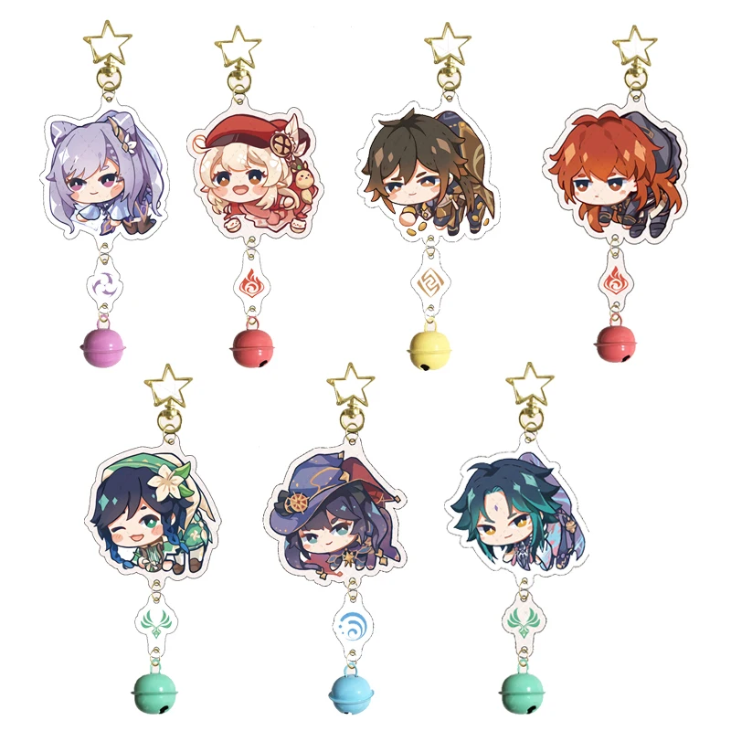 Anime Genshin Impact Keychain Xiao Keqing Zhongli Venti Kell Acrylic Keychains Badge Cartoon Cosplay Pendant Accessories Gifts
Anime Genshin Impact Keychain Xiao Keqing Zhongli Venti Kell Acrylic Keychains Badge Cartoon Cosplay Pendant Accessories Gifts